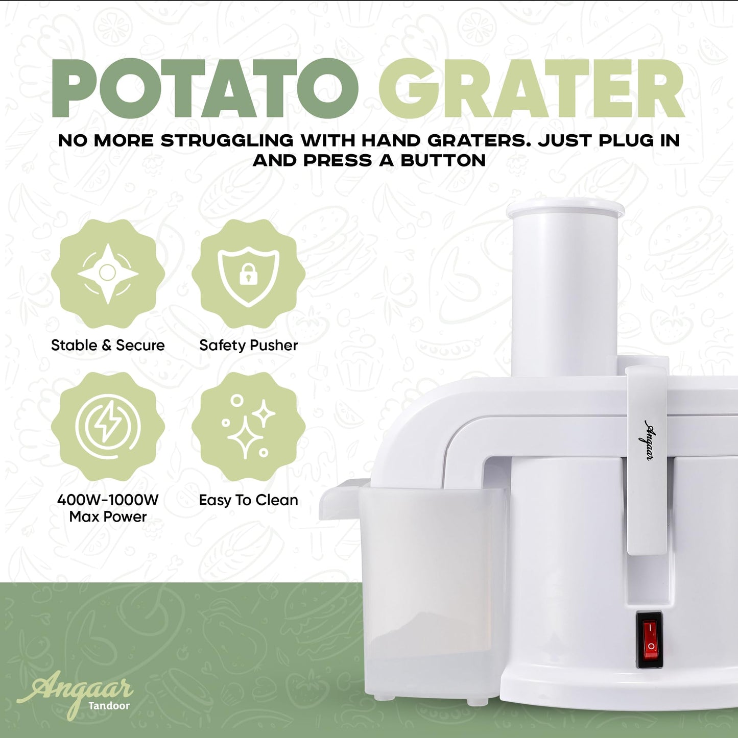 Angaar Electric Potato and Cheese Grater