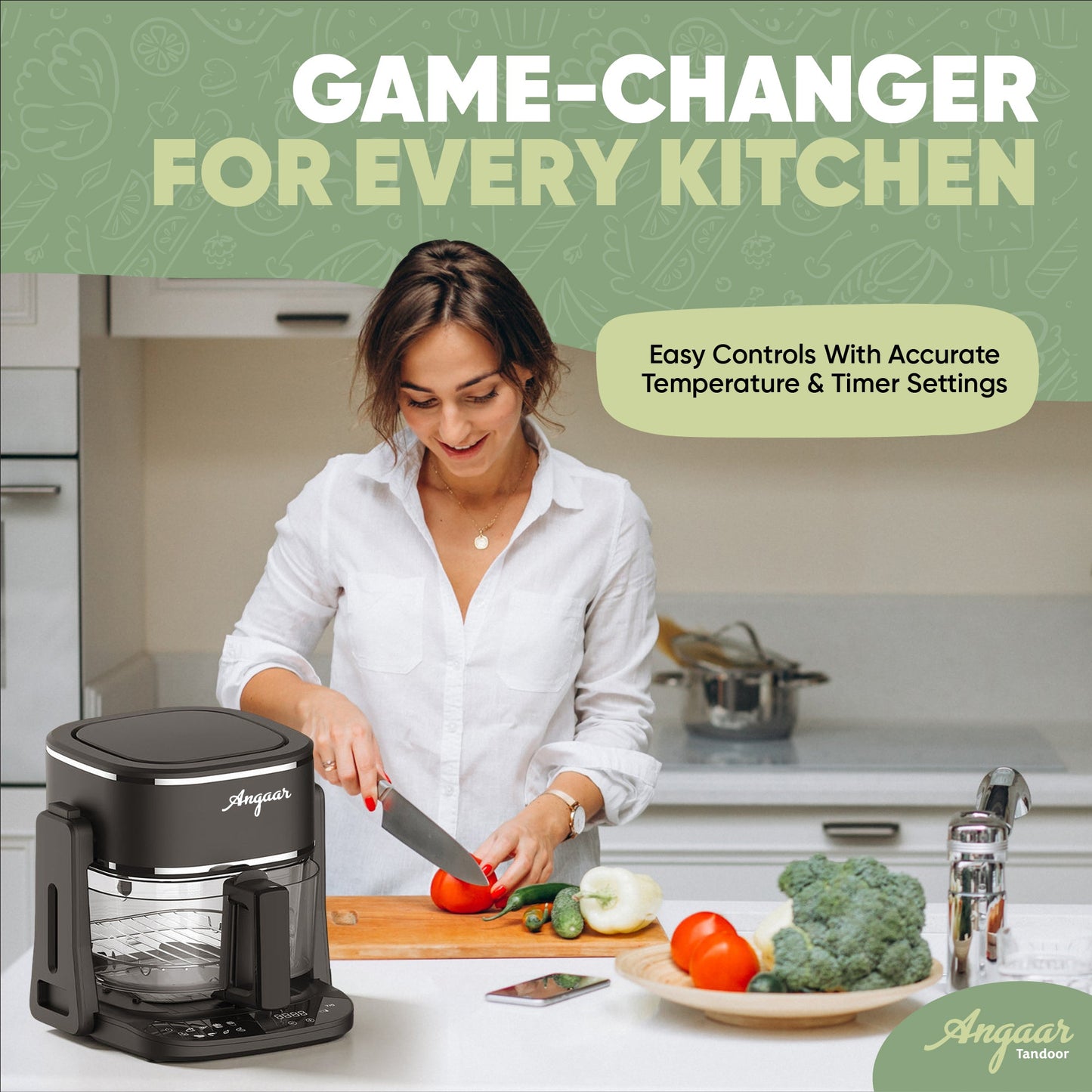 Angaar 3-in-1 Air Fryer Grill Hotpot