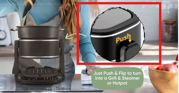 Angaar 3-in-1 Air Fryer Grill Hotpot